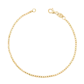 14K Gold Moon Cut Bracelet