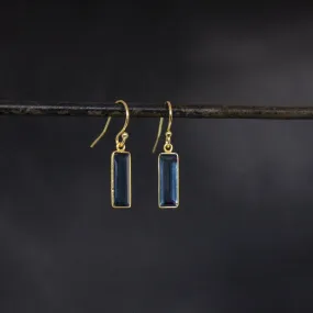 18ct Gold Vermeil Faceted Kyanite Drop Earrings