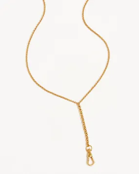 18k Gold Vermeil Your Story Albert Clasp Lariat Necklace