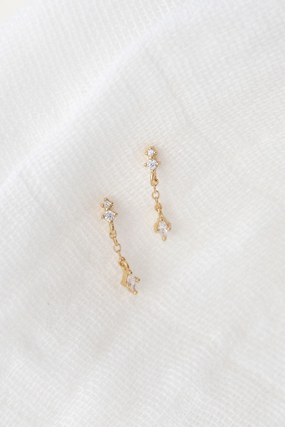 18K Layton Drop Chain Earrings