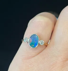 1920s Opal and Diamond Ring