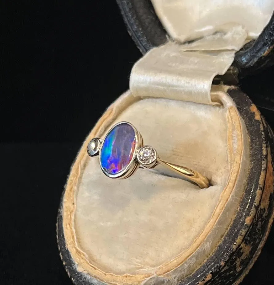 1920s Opal and Diamond Ring