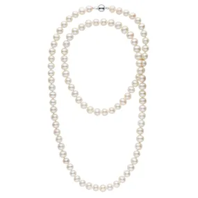 35-inch 8.5-9.0 mm AA  White Freshwater Pearl Necklace