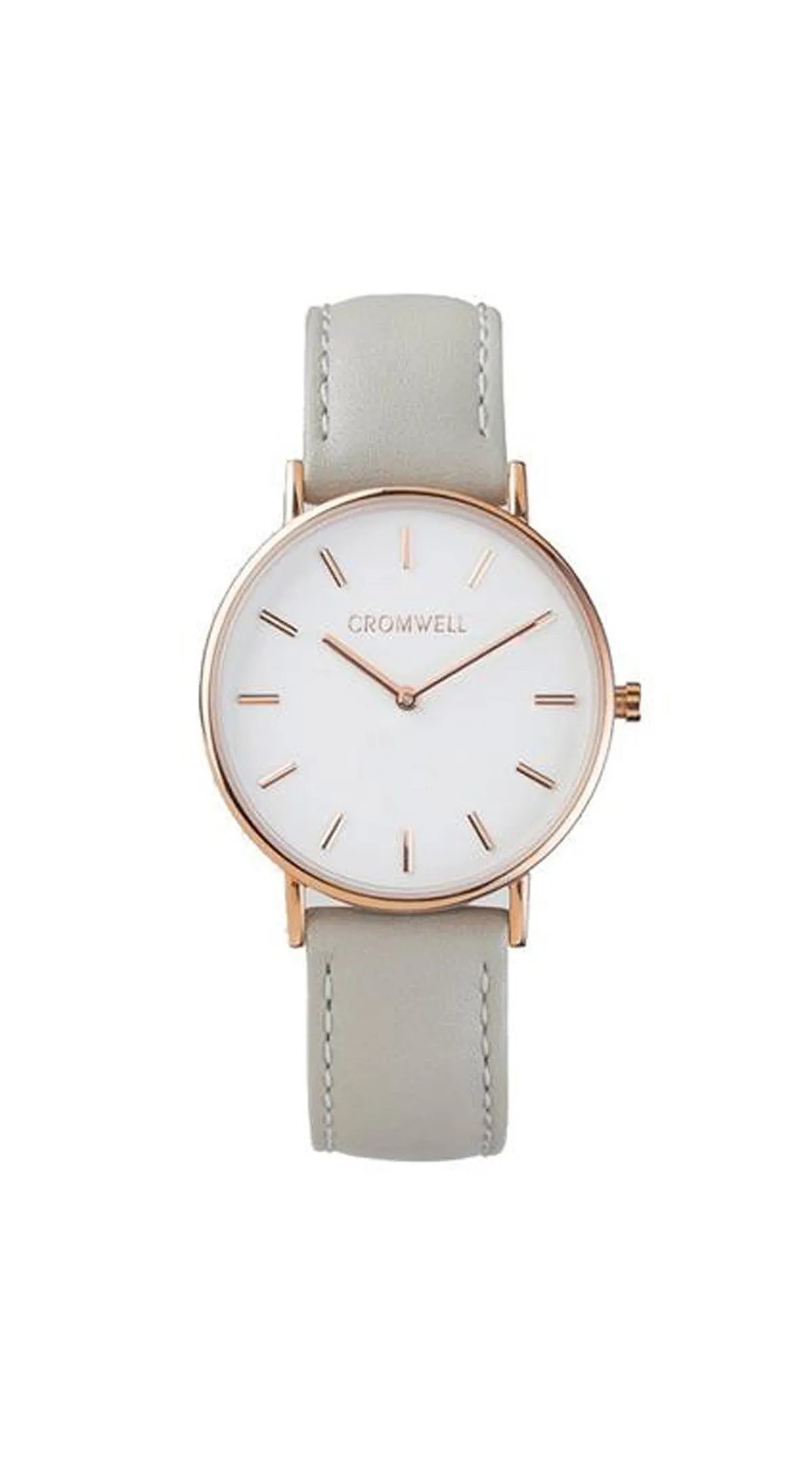 36mm "Newport" - Rose Gold Case with White Face