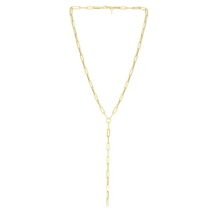 4.2mm PaperClip Y-Lariat Necklace