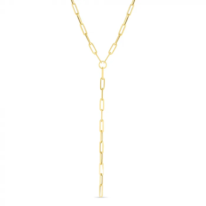 4.2mm PaperClip Y-Lariat Necklace