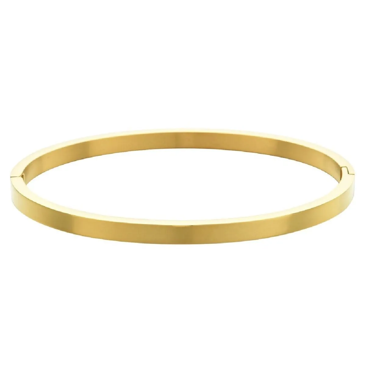 4mm Matte Finish 316 Surgical Stainless Steel Gold Kada Bangle Bracelet Unisex