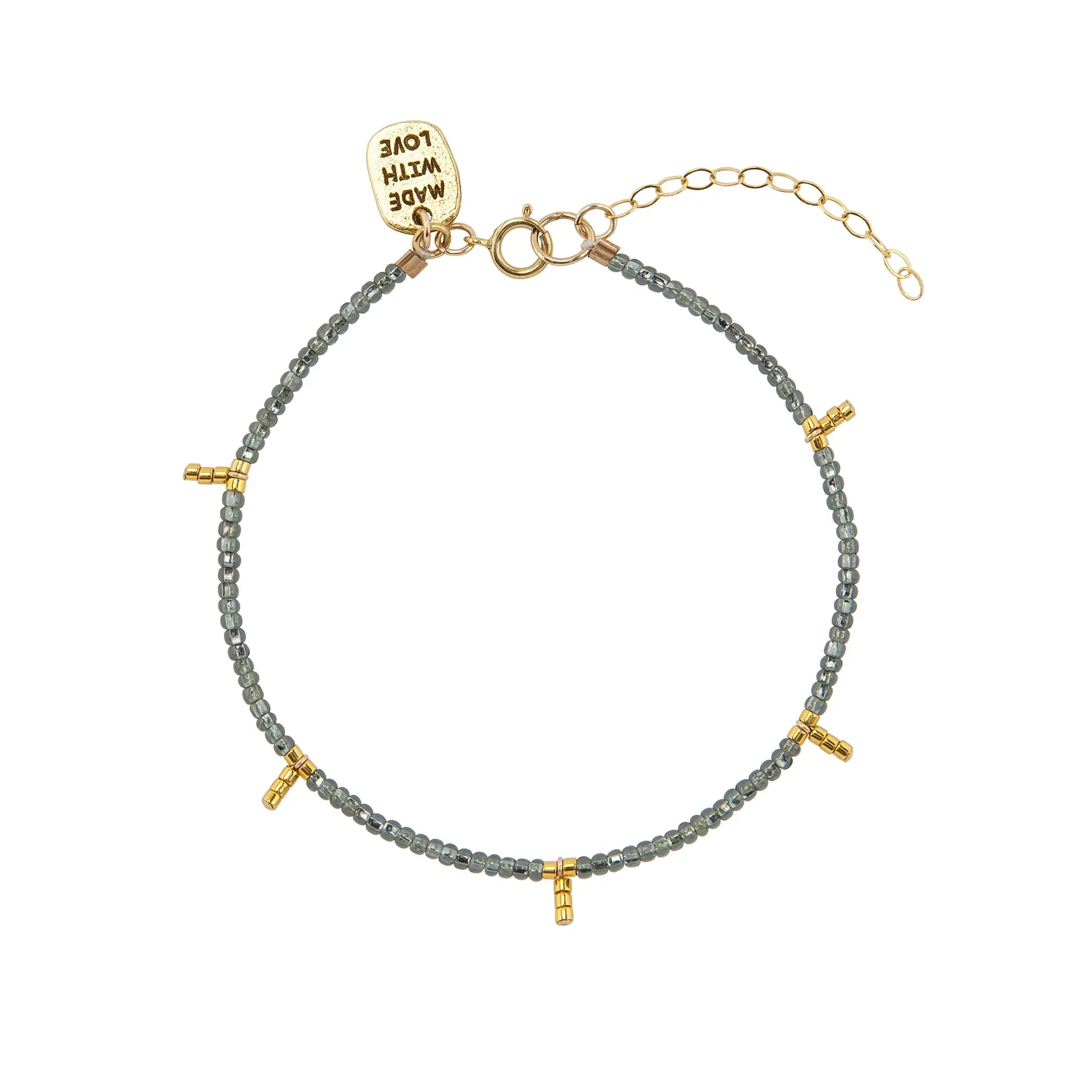 5 Drop Kisongo Bracelet - SHINY GRAPHITE/GOLD