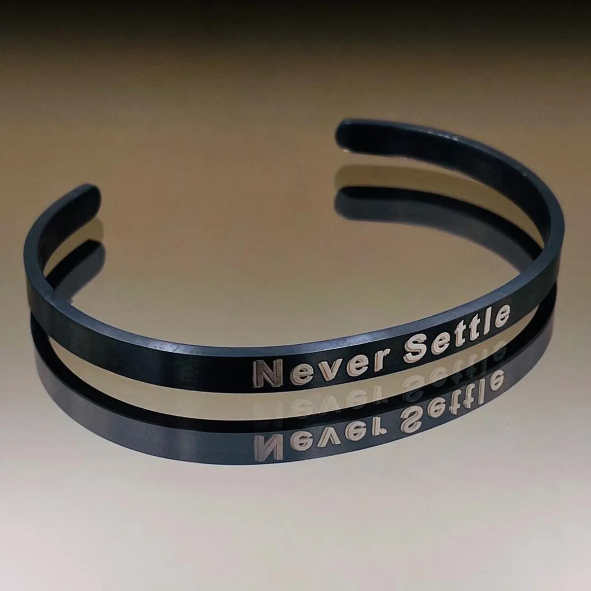 5mm Matte Finish 316 Surgical Stainless Steel Customized Personalised Laser Engraved Free Size Cuff Kada Bangle Bracelet Unisex