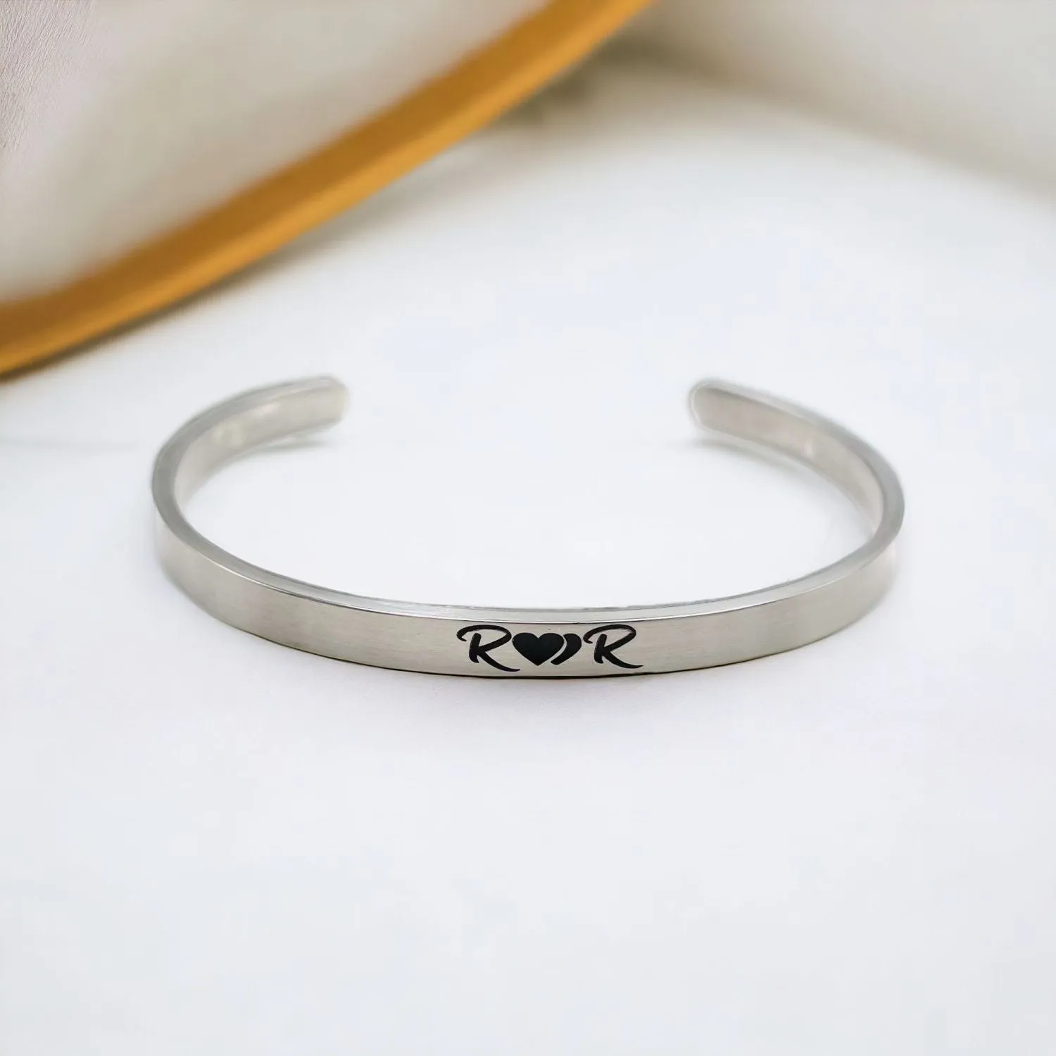 5mm Matte Finish 316 Surgical Stainless Steel Customized Personalised Laser Engraved Free Size Cuff Kada Bangle Bracelet Unisex