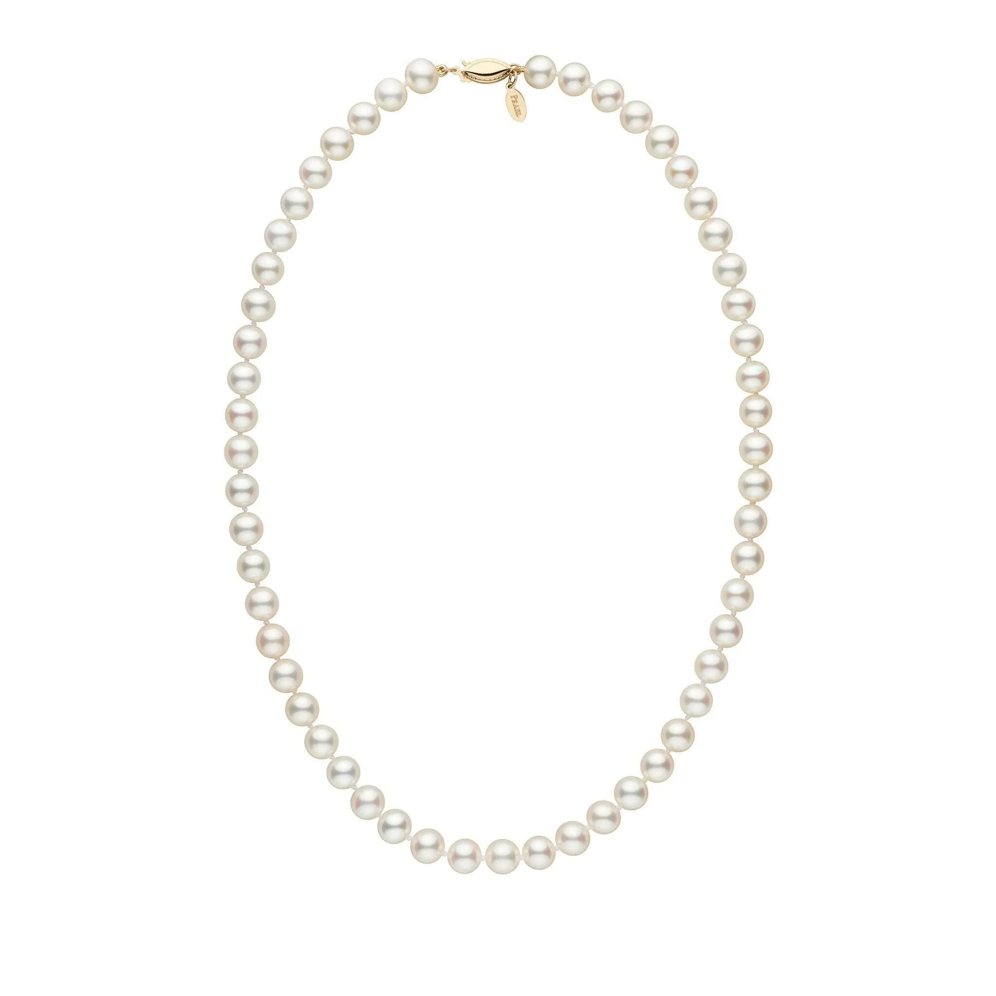 7.5-8.0 mm 18 Inch White Freshadama Freshwater Pearl Necklace