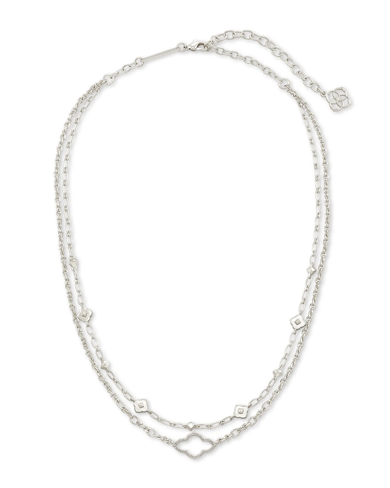 Abbie Multi Strand Necklace in Silver