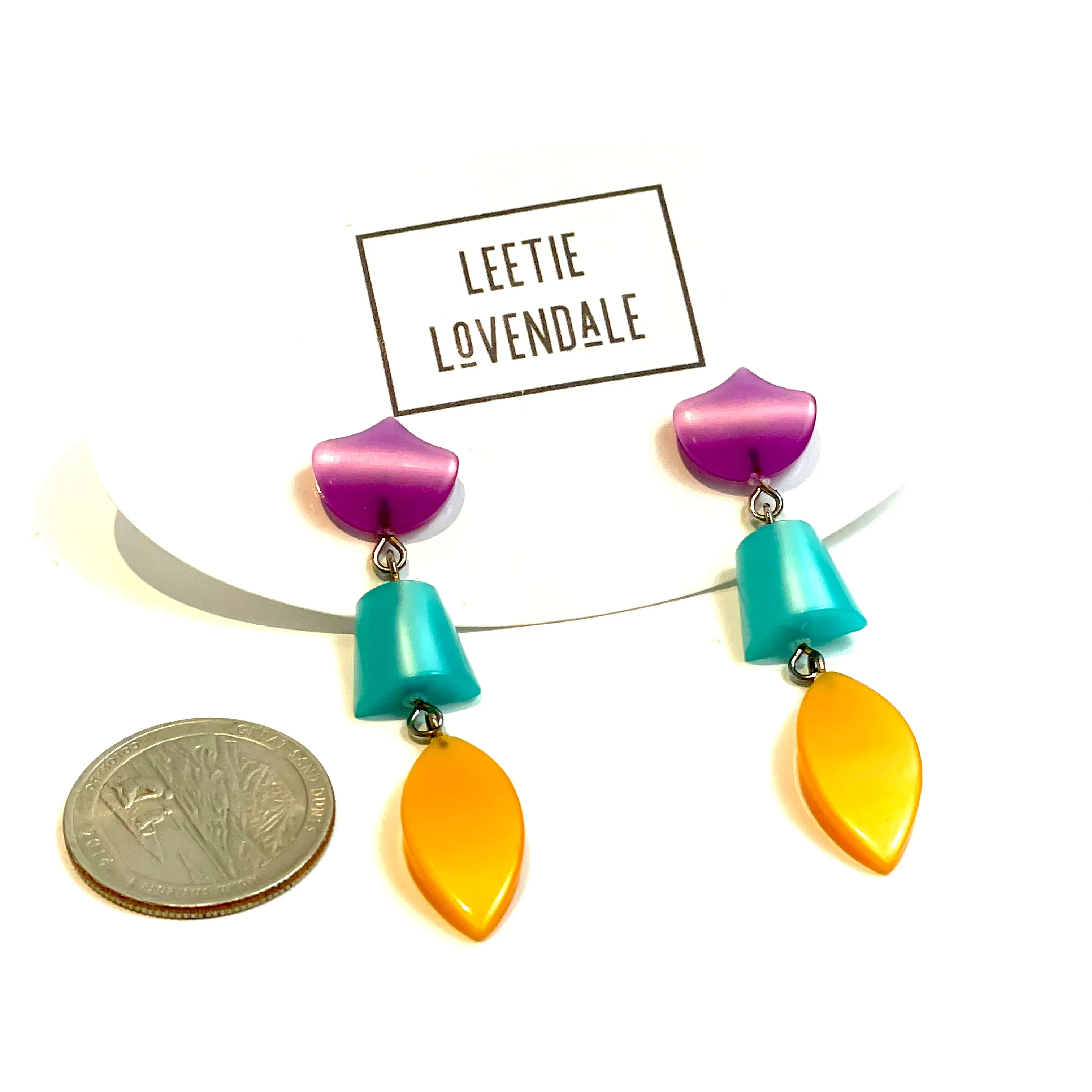 Alice Citrus Moonglow Statement Earrings *