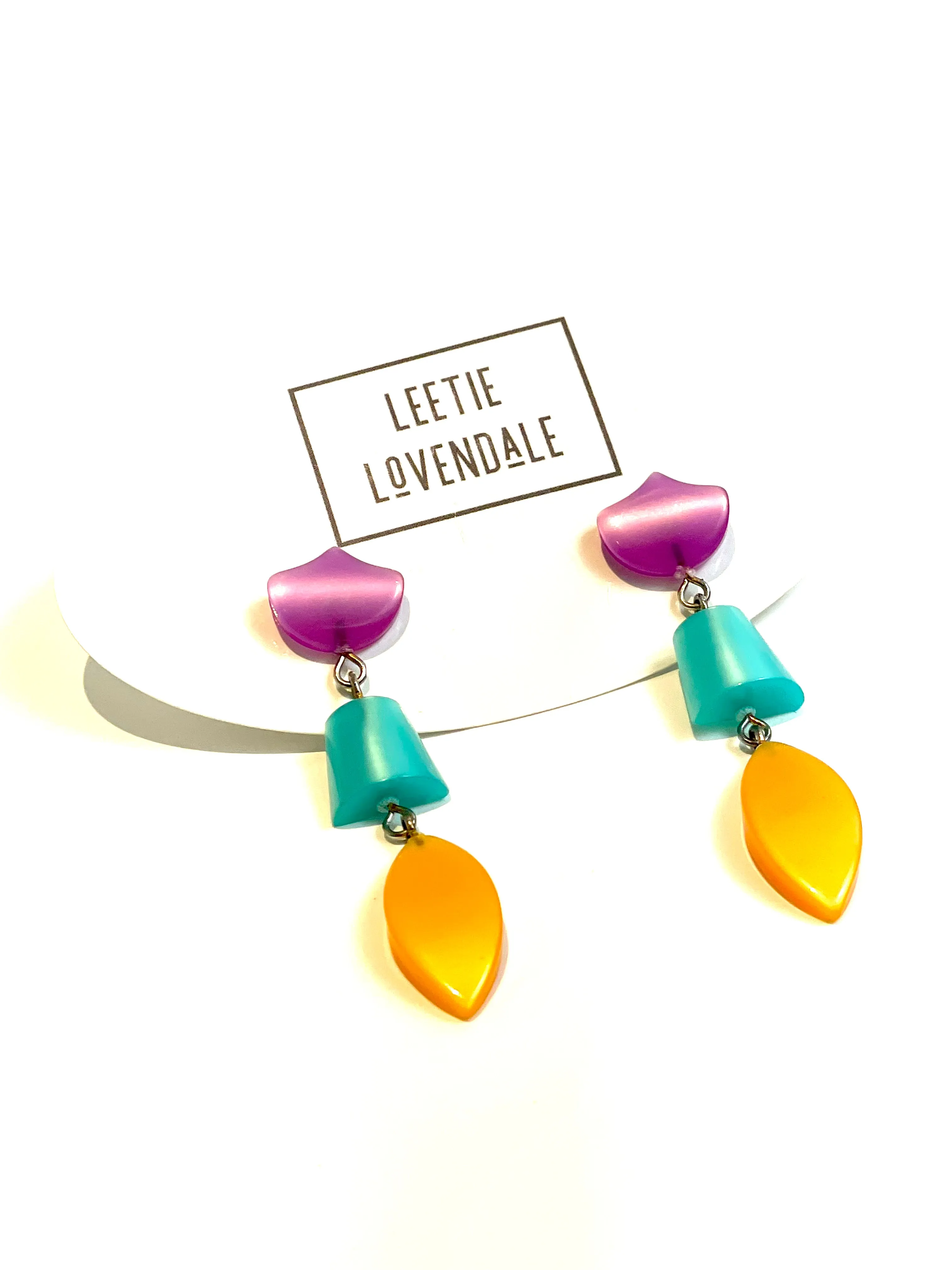 Alice Citrus Moonglow Statement Earrings *