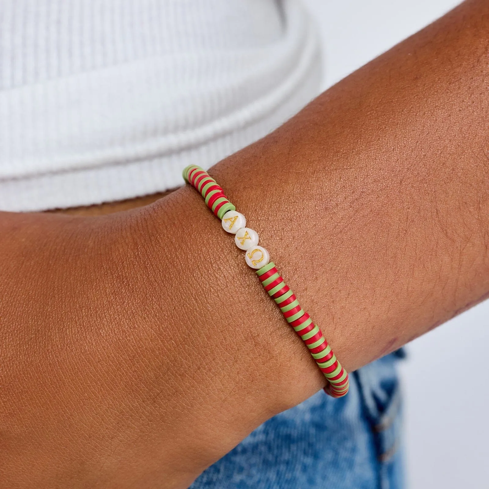 Alpha Chi Omega Stretch Bracelet