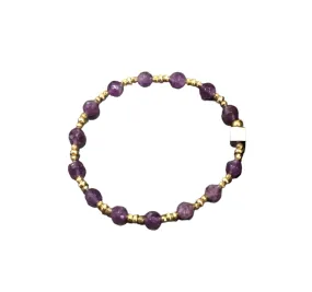 Amethyst and Howlite Bracelet