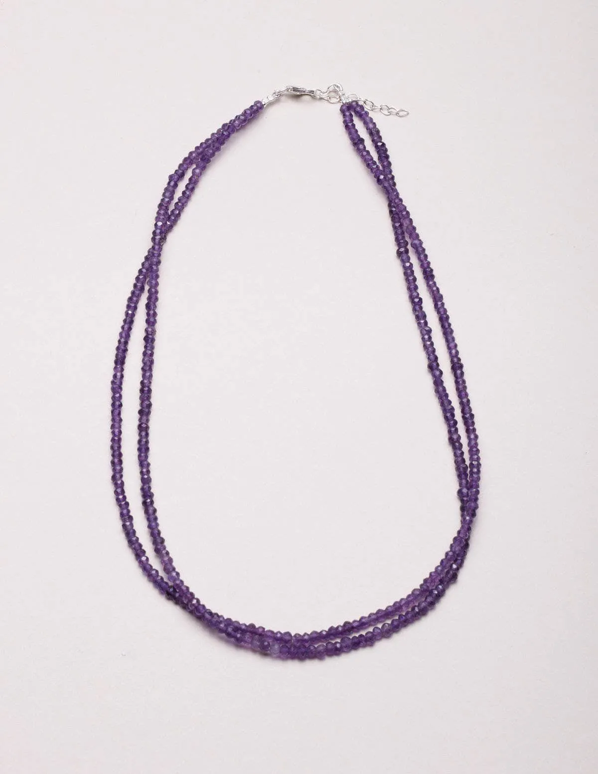 Amethyst Double Strand Bead Necklace