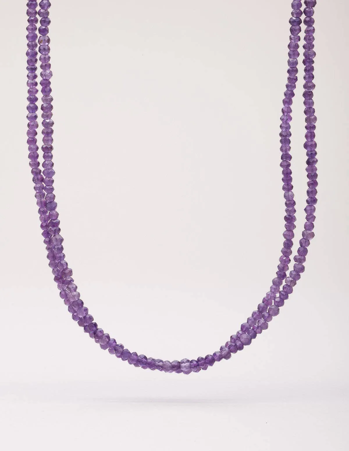 Amethyst Double Strand Bead Necklace