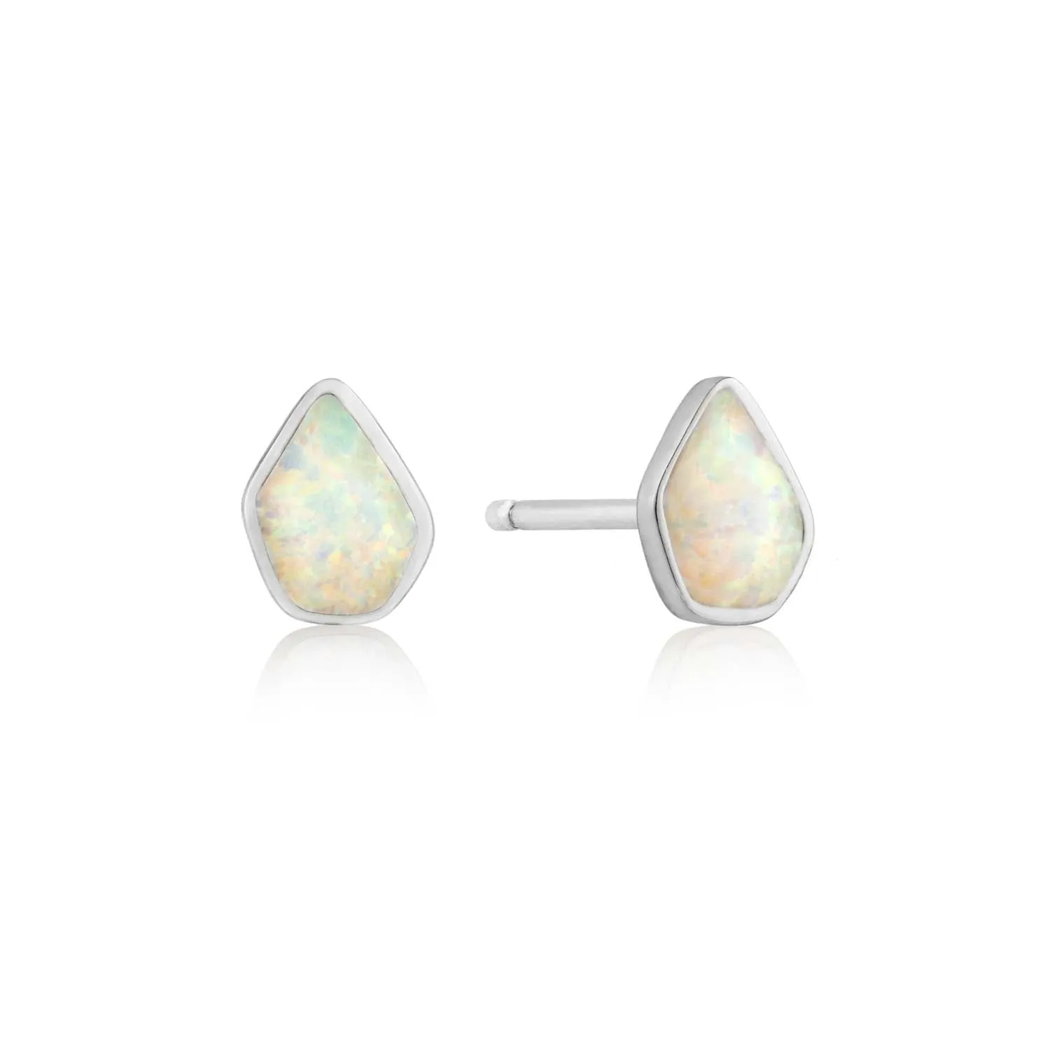 Ania Haie Opal Colour Stud Earrings - Silver