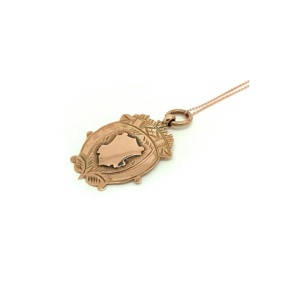 Antique Georgian (1822-1823 ) 9ct Rose Gold Crest Necklace