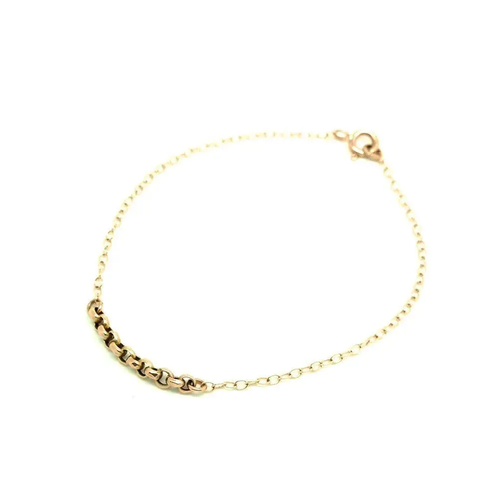 Antique Victorian 9ct Rose Gold Chain Bracelet