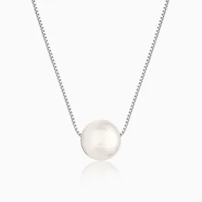 Anushka Sharma Silver White Pearl Moon Necklace