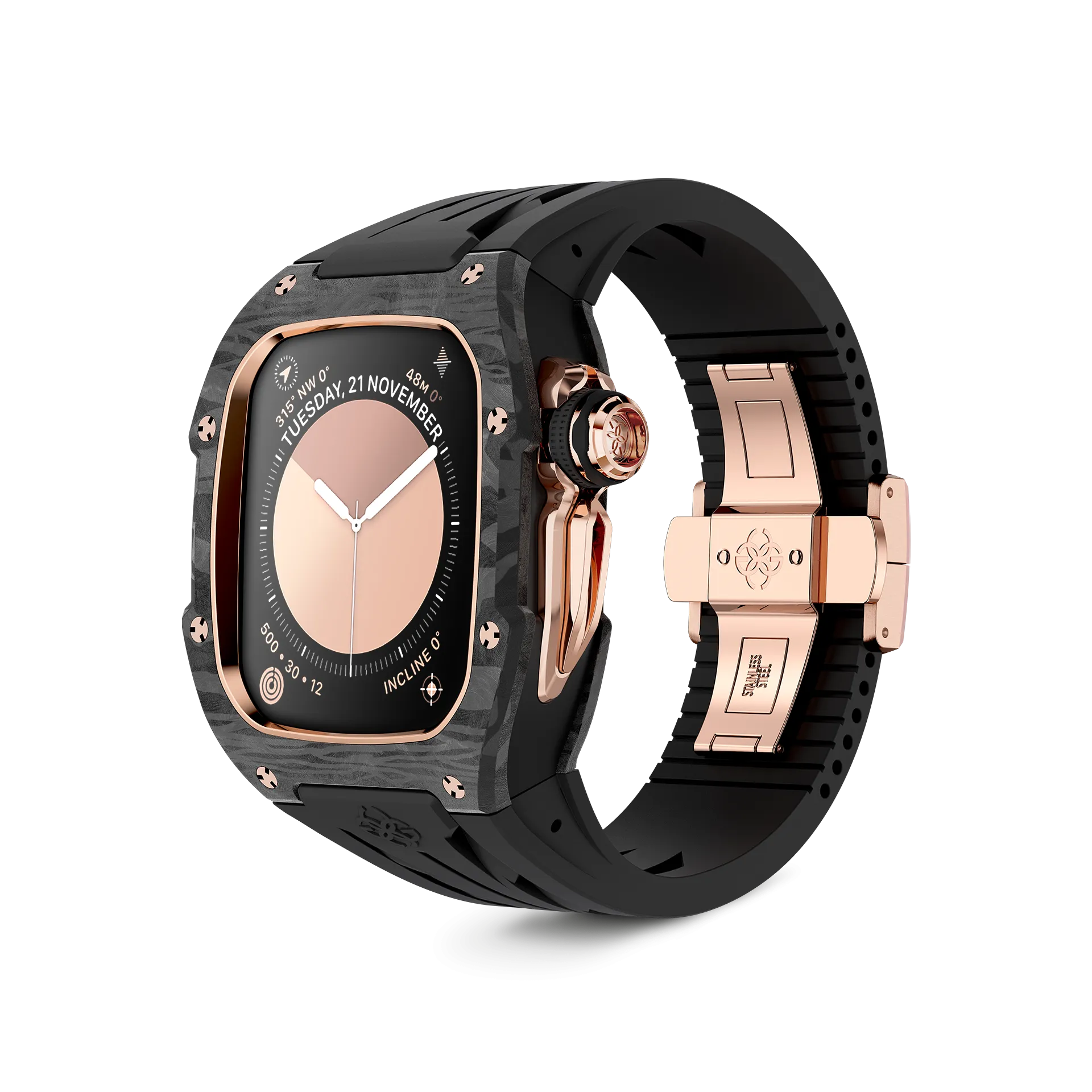 Apple Watch Case / RSCIII46 - Rose Gold Carbon