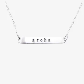 Aroha Message Bar Necklace