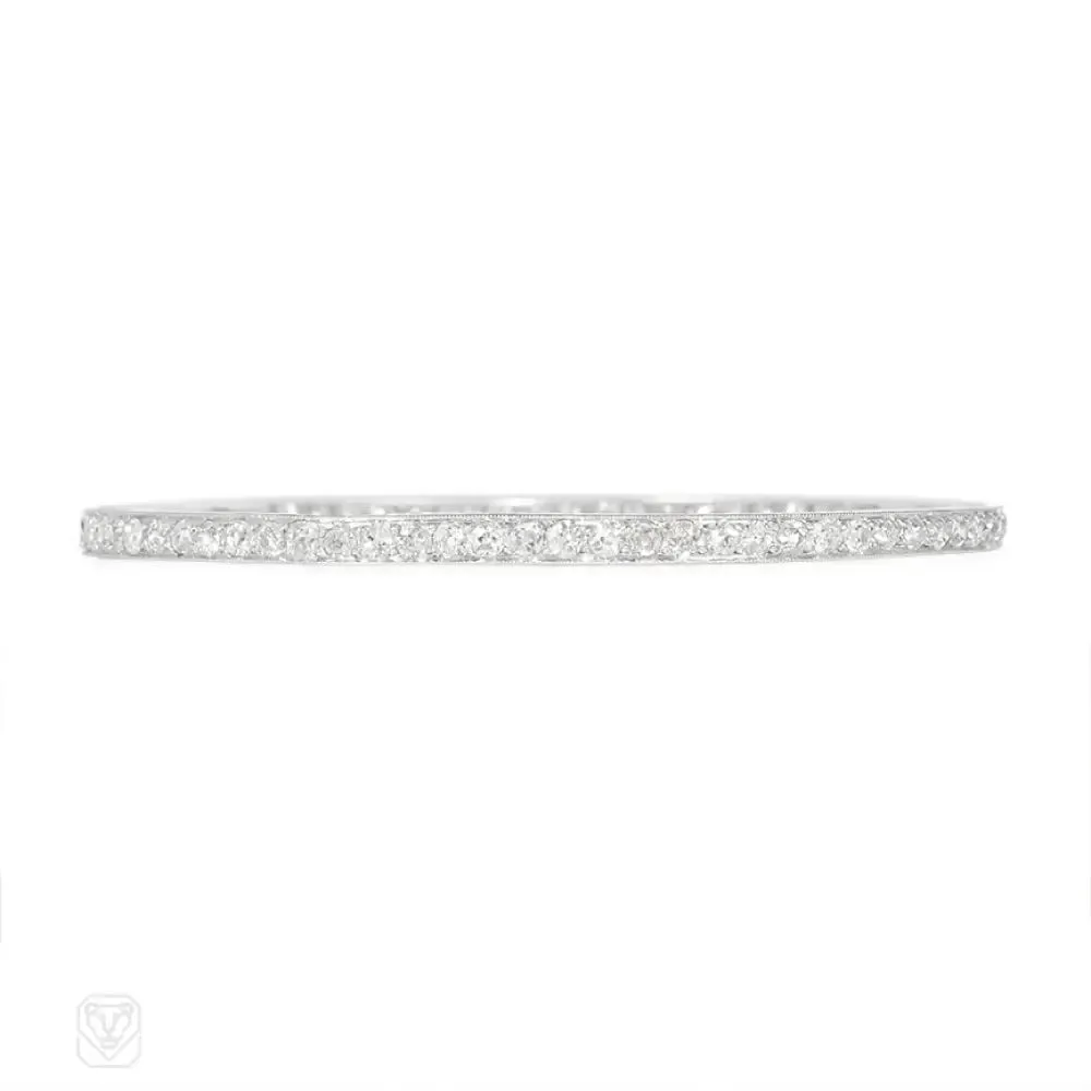 Art Deco diamond bangle, France