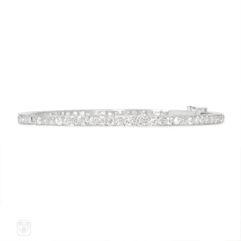 Art Deco diamond bangle, France