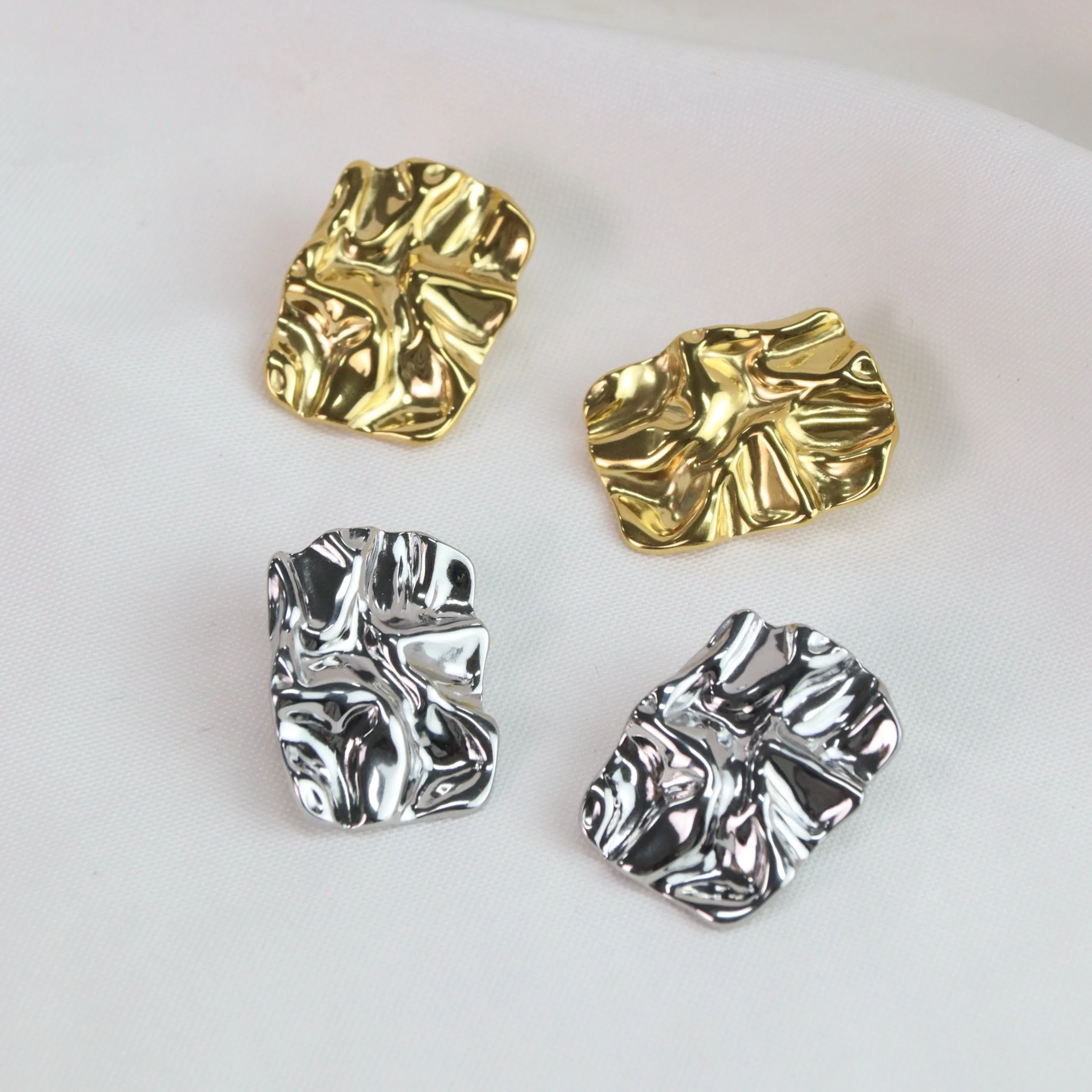 Athena | Chunky Gold Statement Stud Earrings