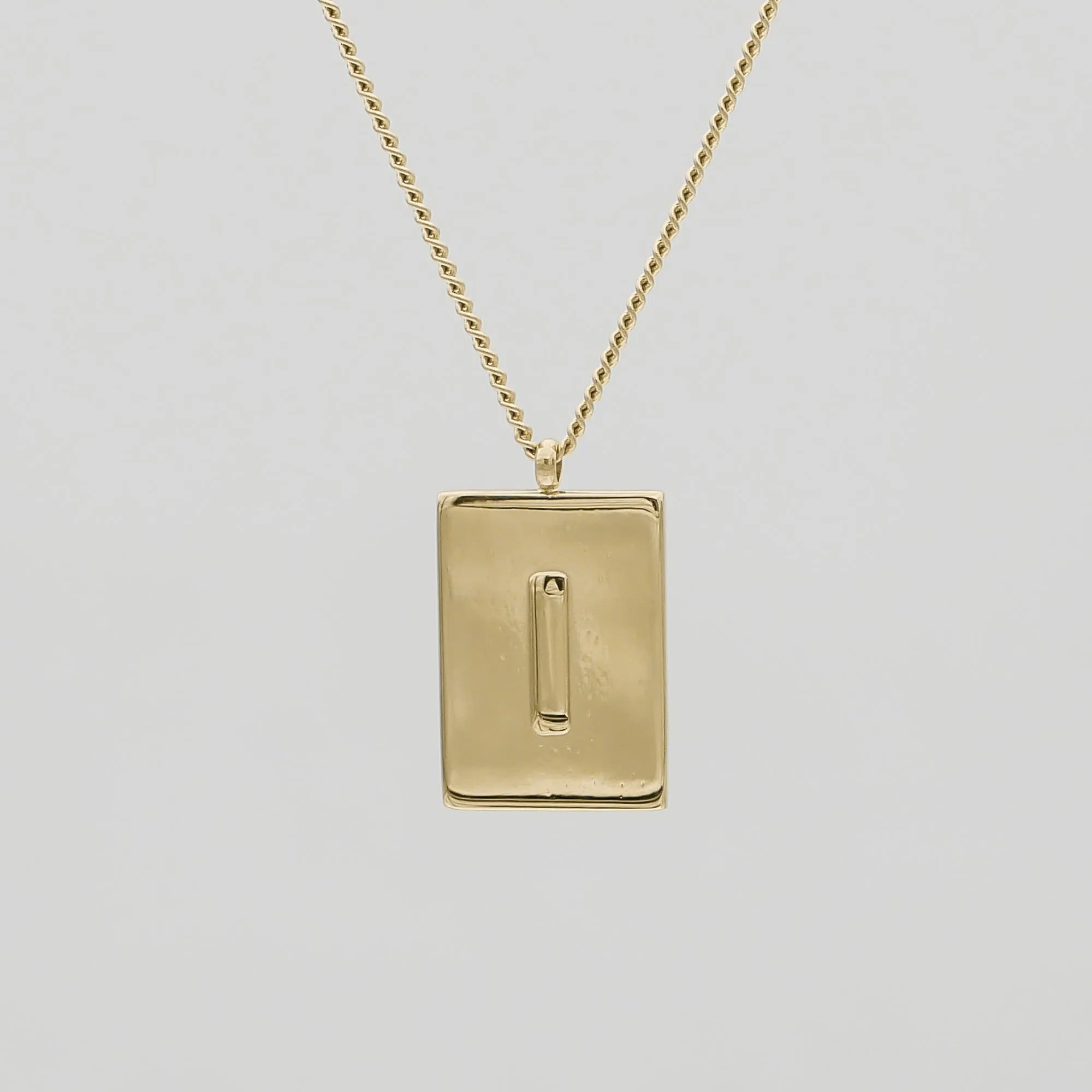 Athena Initial Tablet Necklace