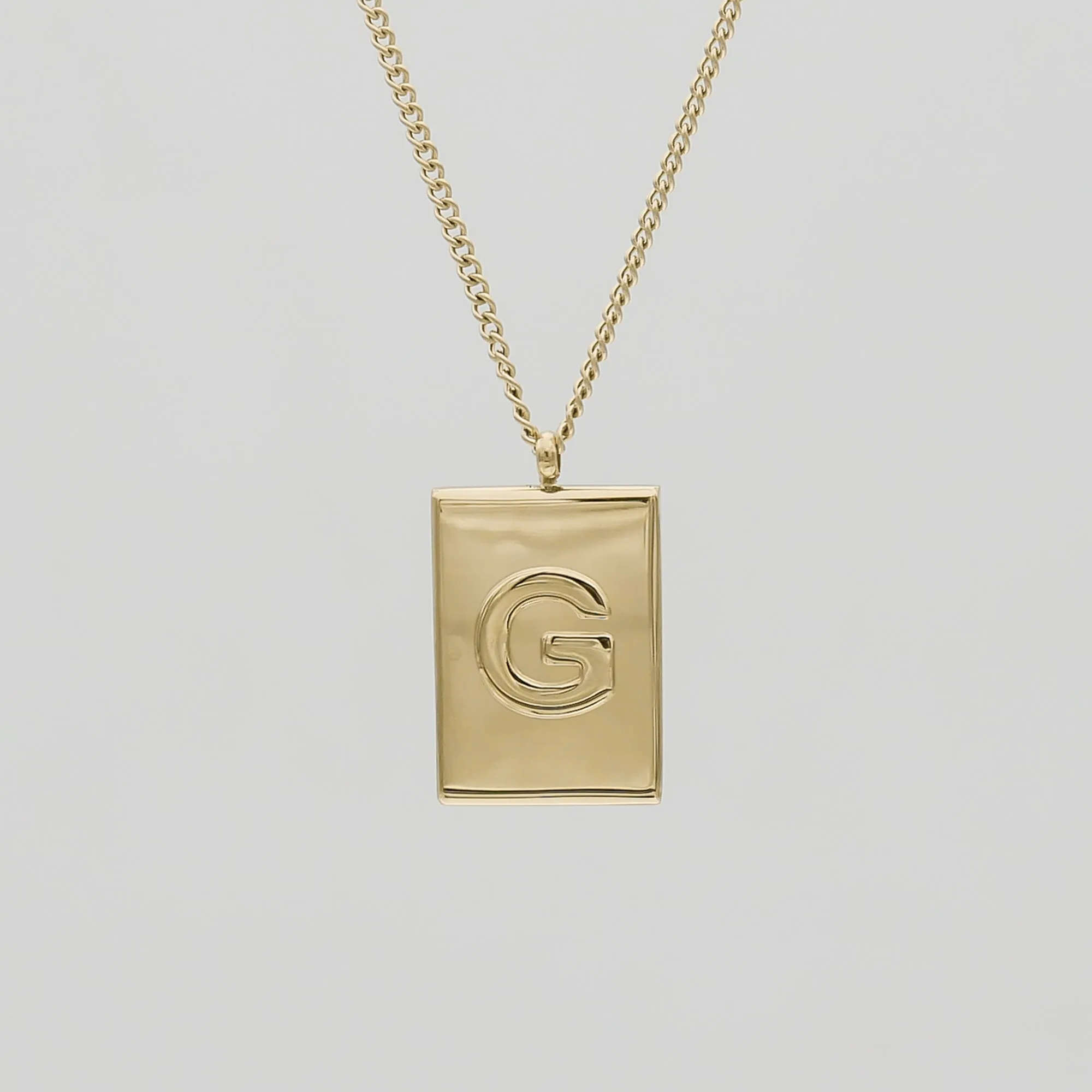 Athena Initial Tablet Necklace