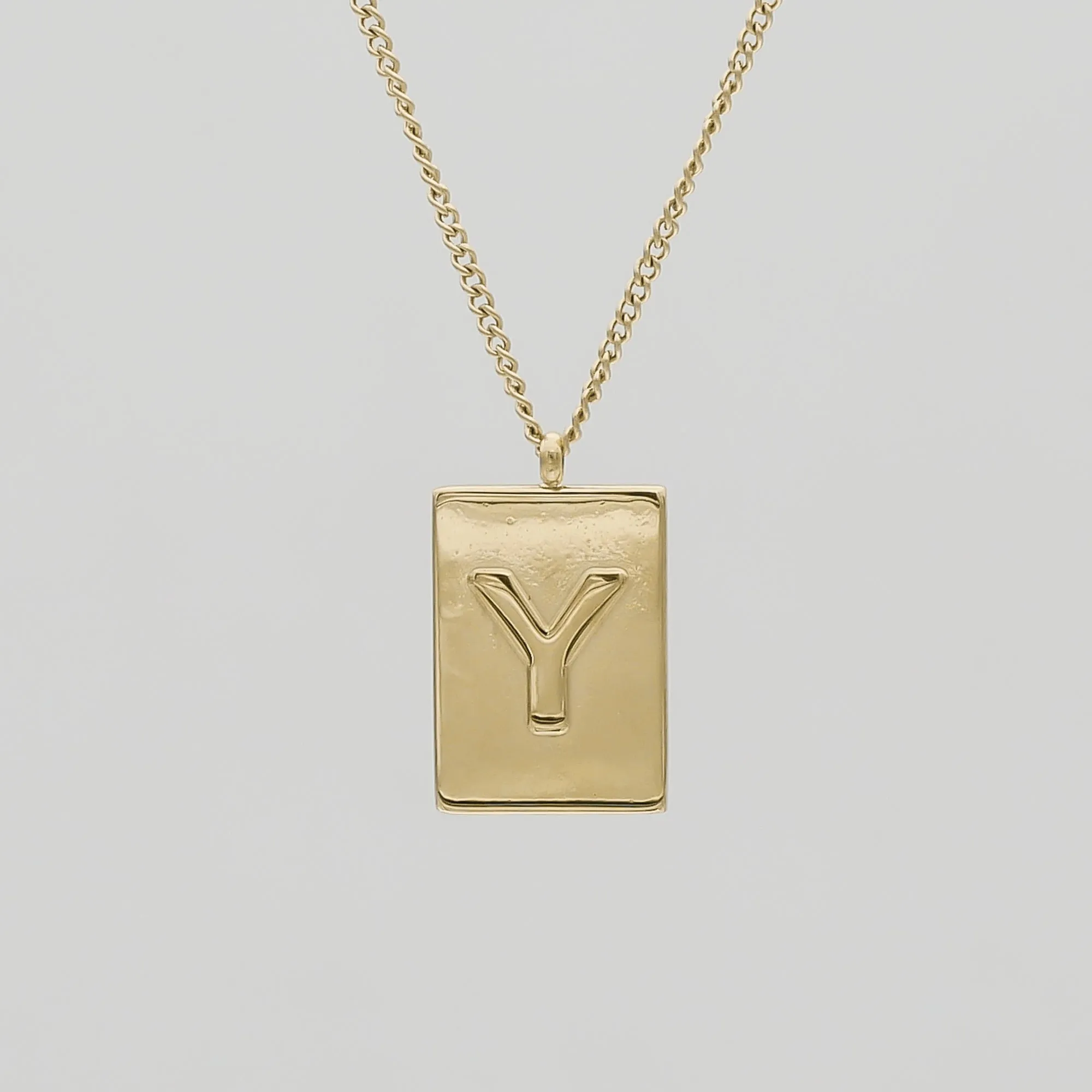 Athena Initial Tablet Necklace