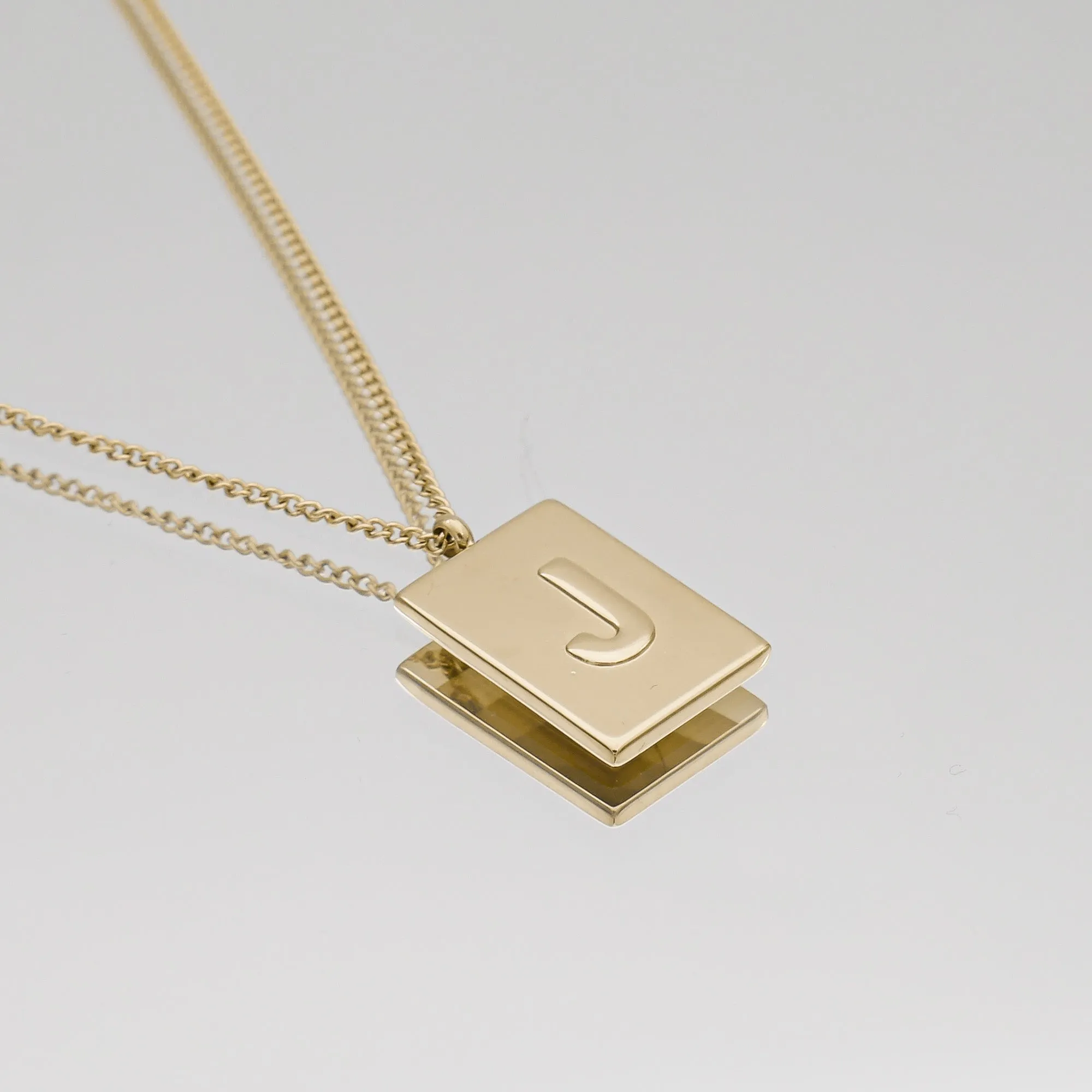 Athena Initial Tablet Necklace