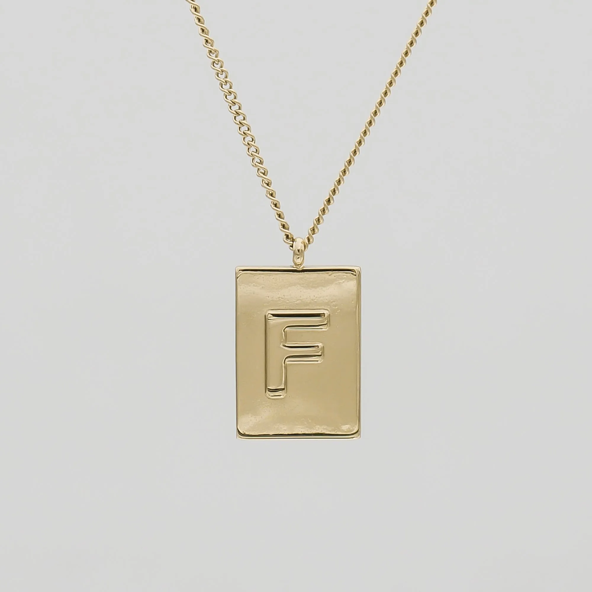 Athena Initial Tablet Necklace