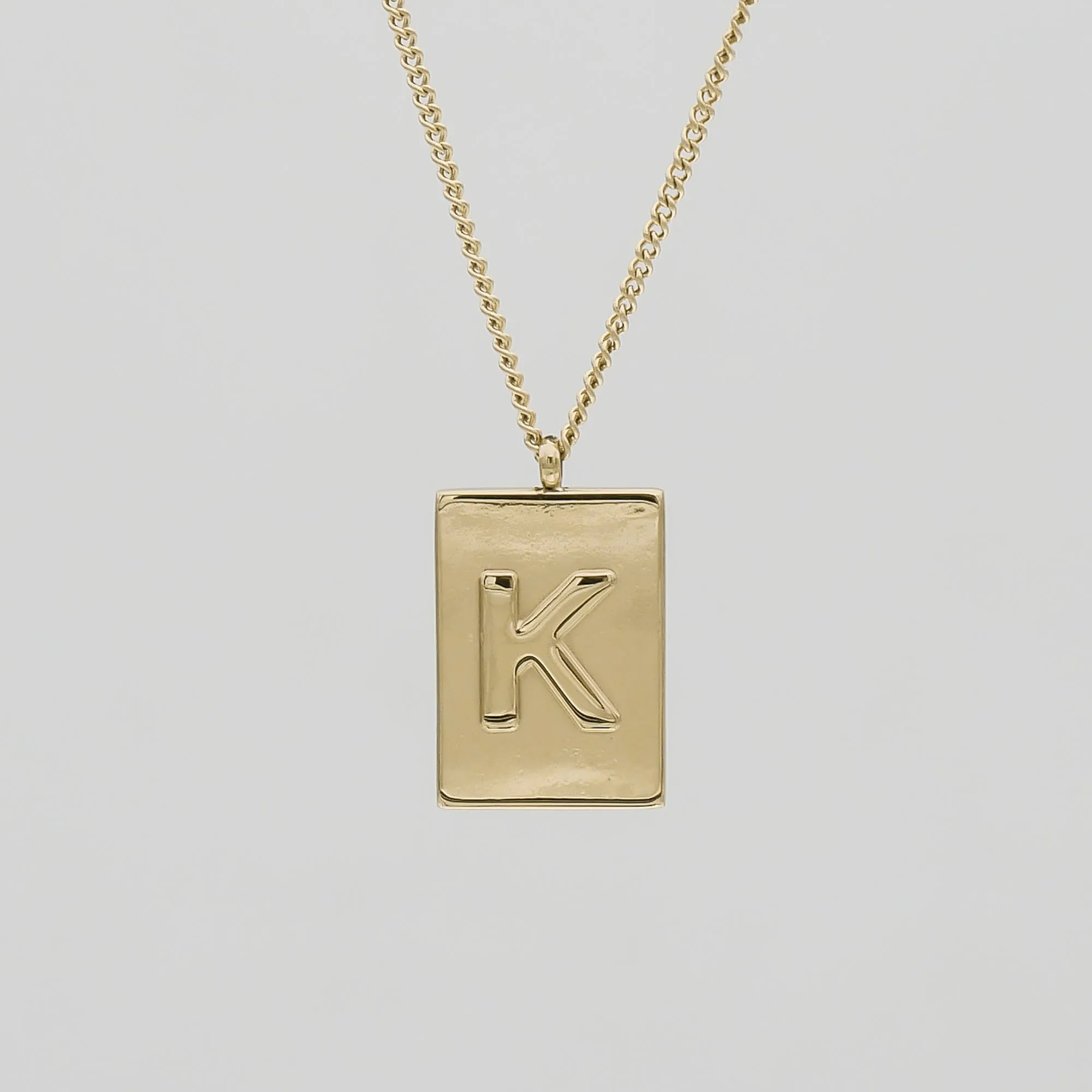 Athena Initial Tablet Necklace