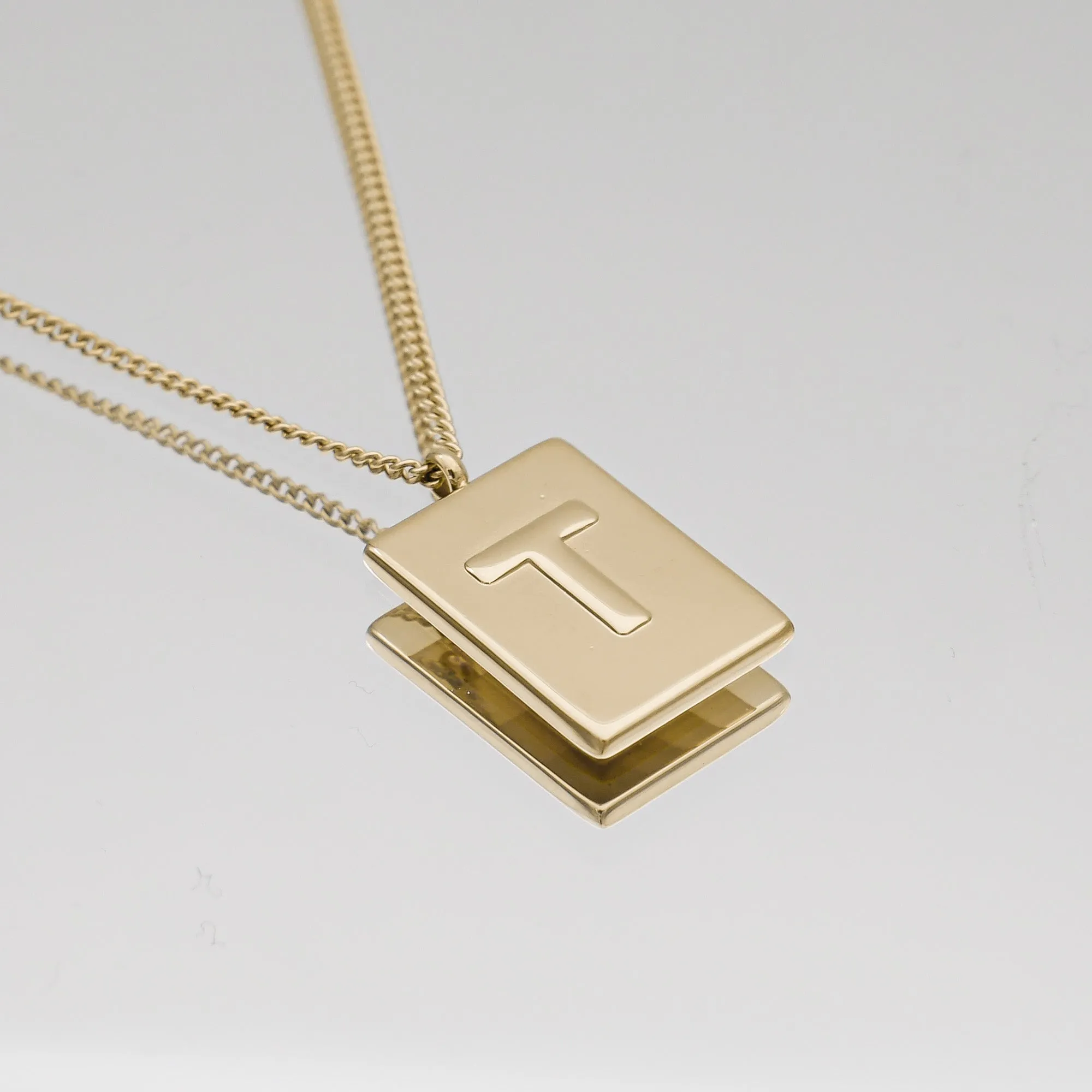 Athena Initial Tablet Necklace