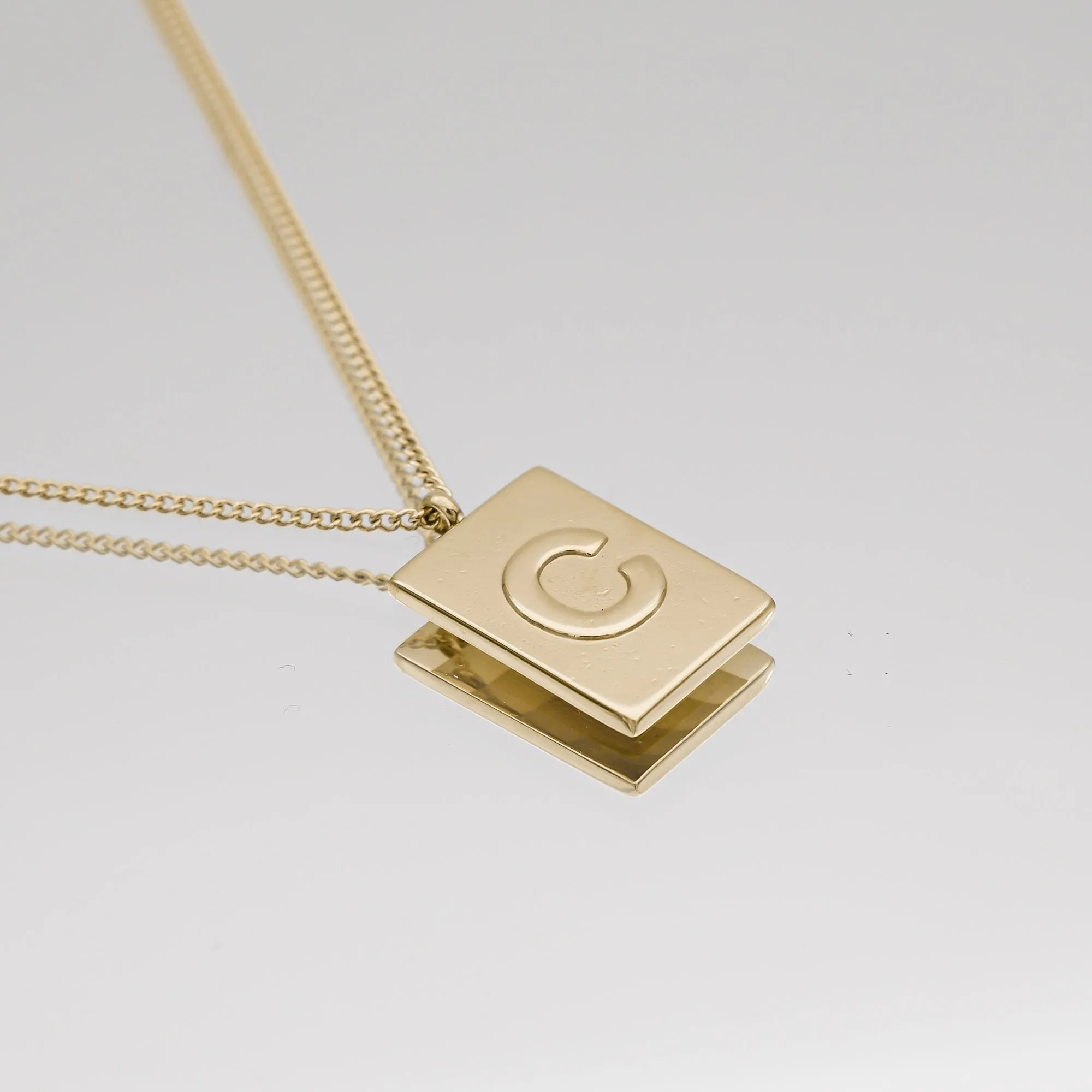 Athena Initial Tablet Necklace