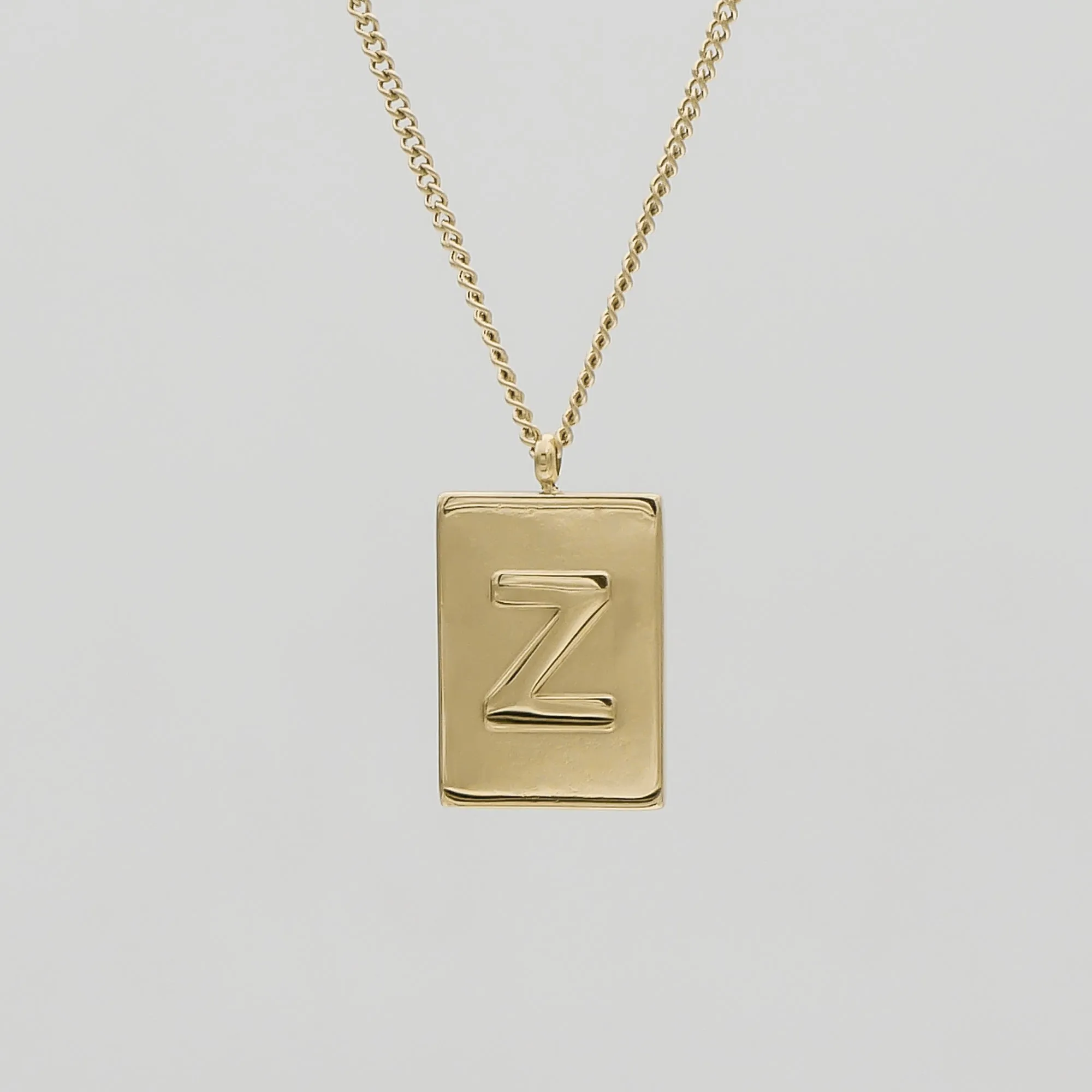 Athena Initial Tablet Necklace