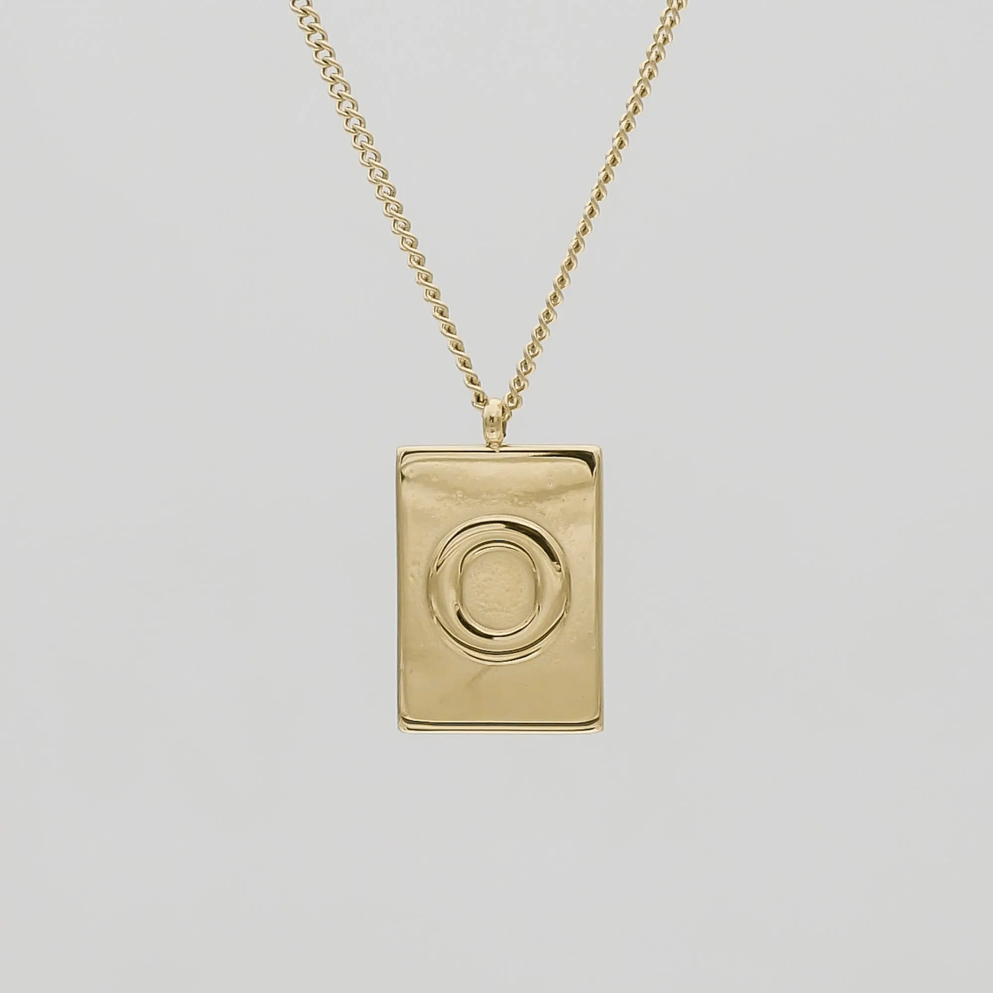 Athena Initial Tablet Necklace