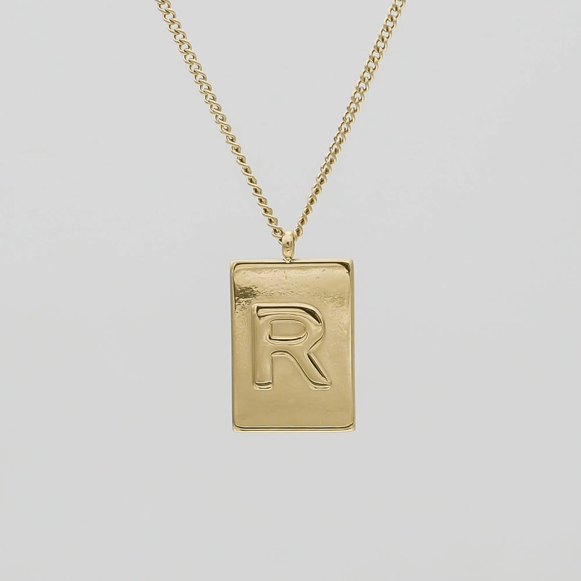 Athena Initial Tablet Necklace