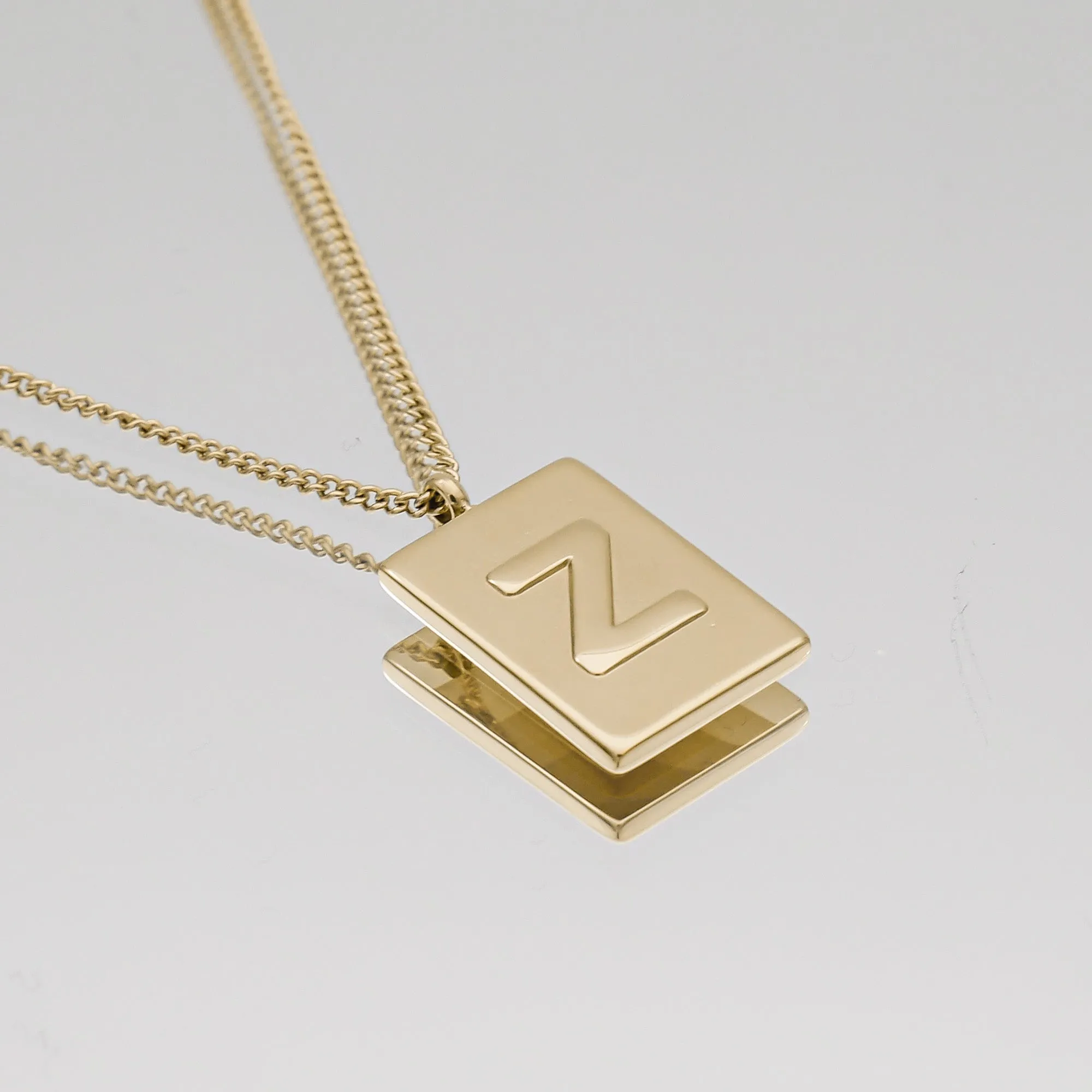 Athena Initial Tablet Necklace