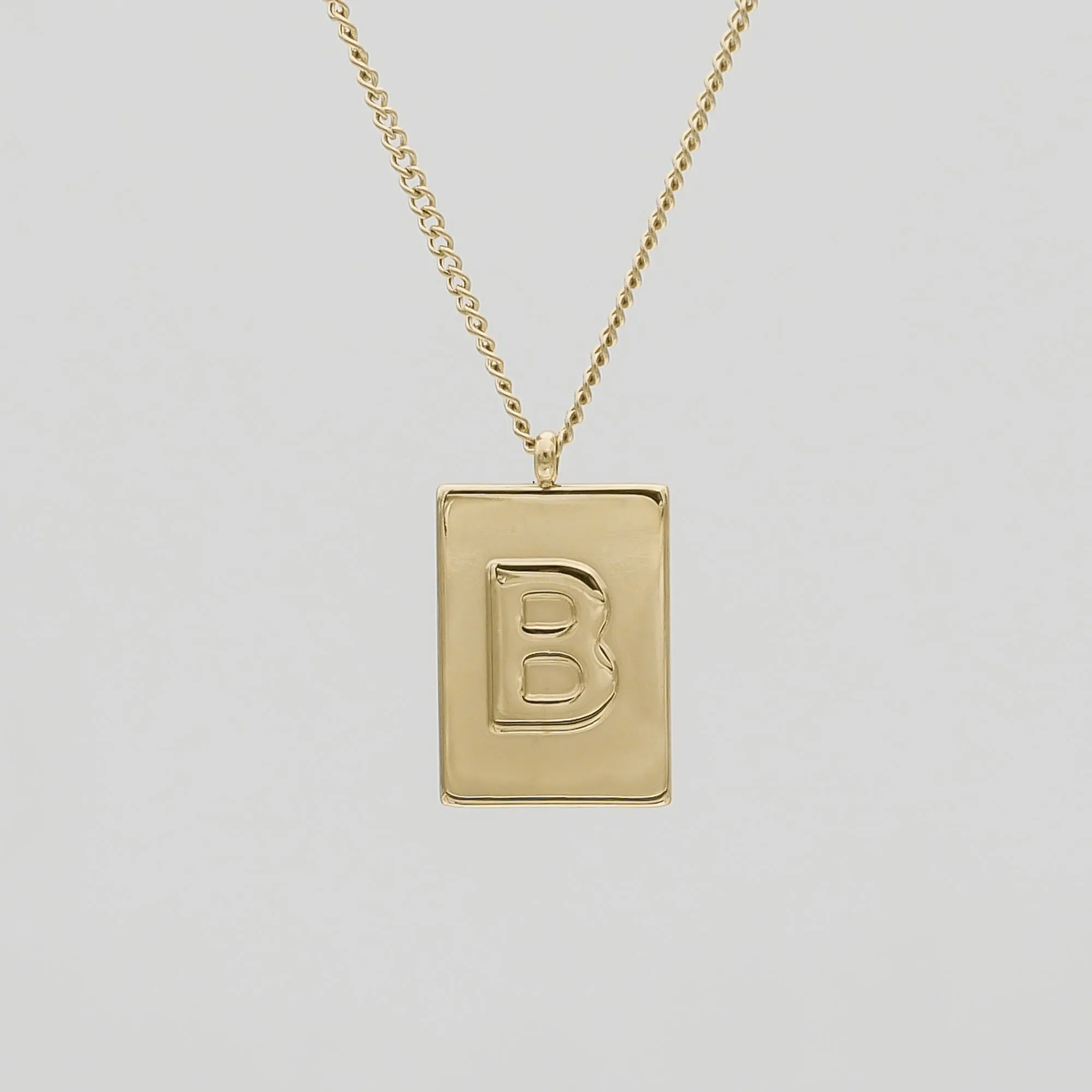 Athena Initial Tablet Necklace