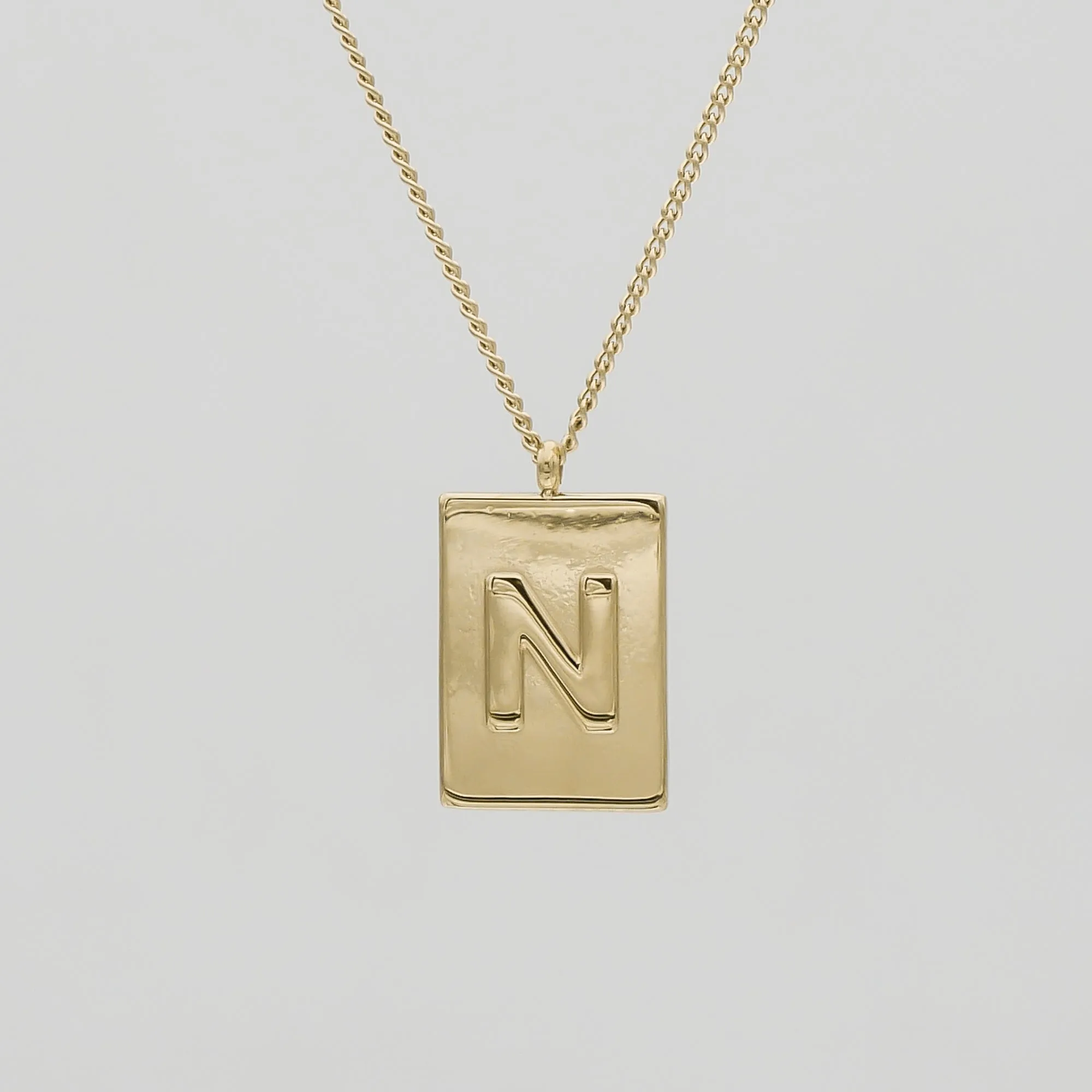 Athena Initial Tablet Necklace