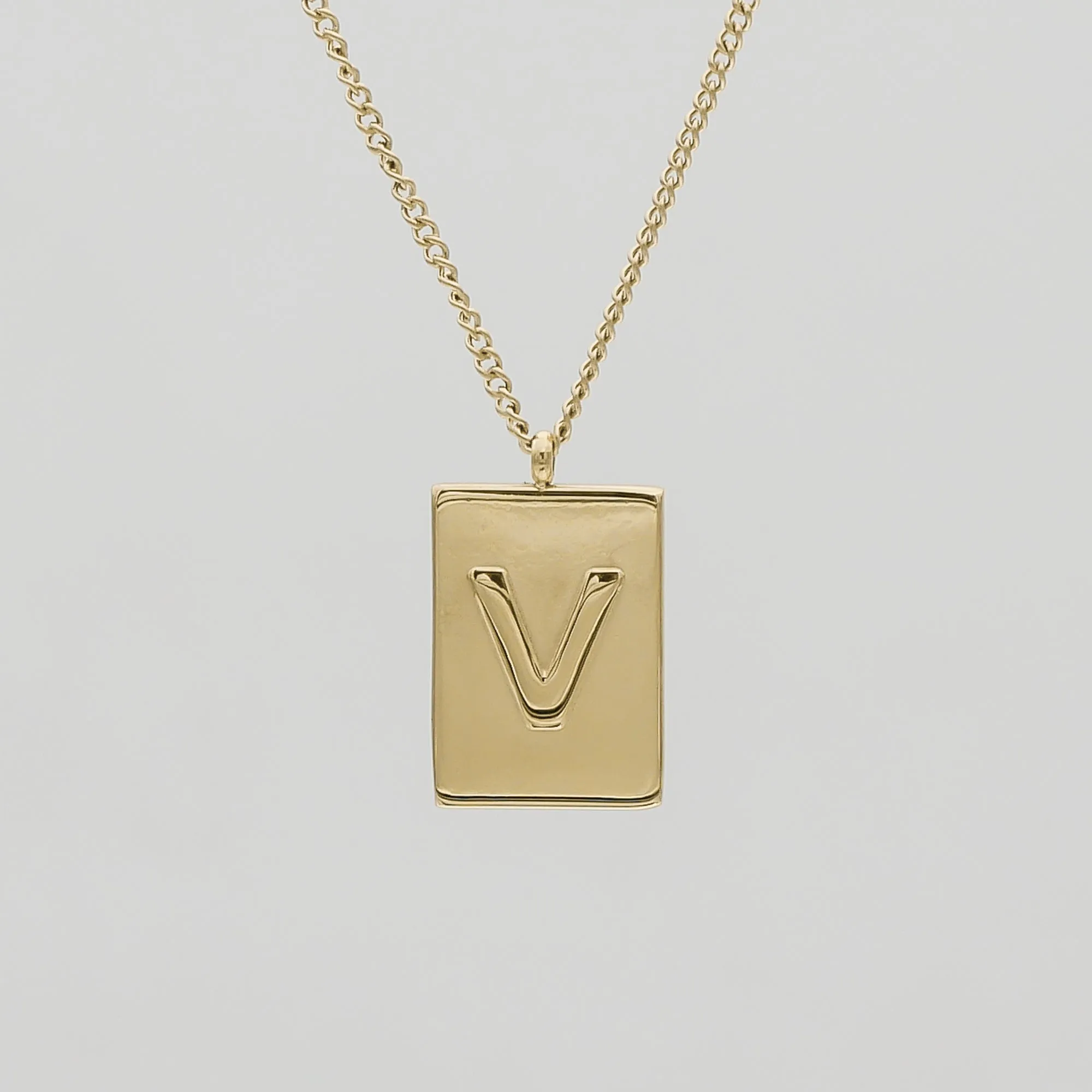 Athena Initial Tablet Necklace