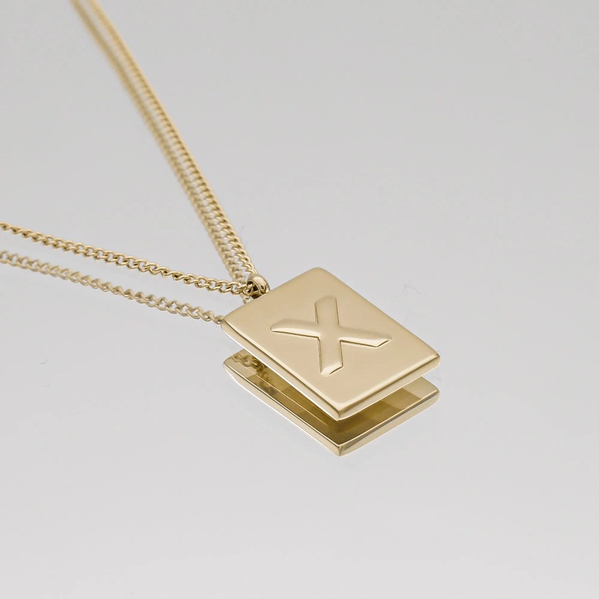 Athena Initial Tablet Necklace