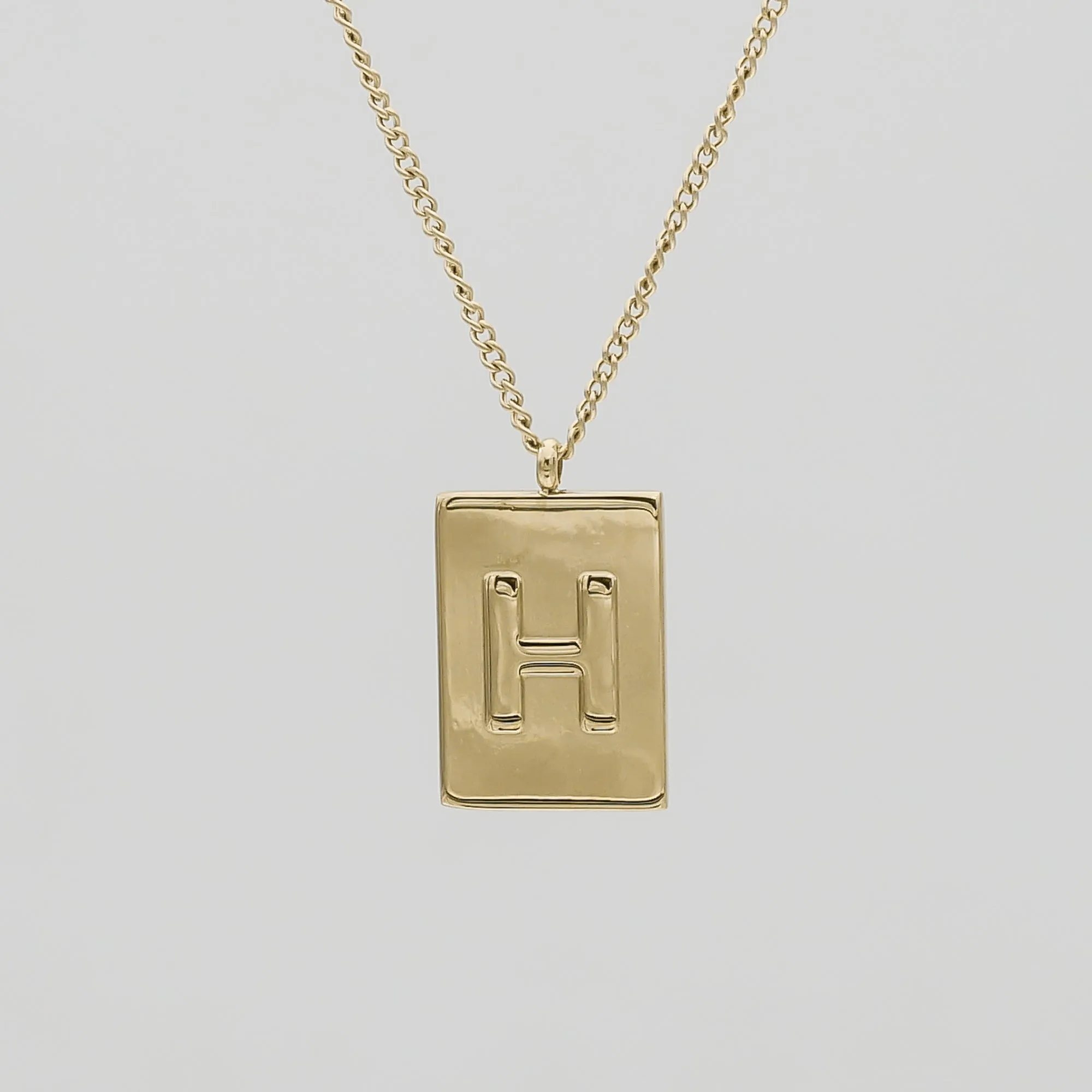 Athena Initial Tablet Necklace