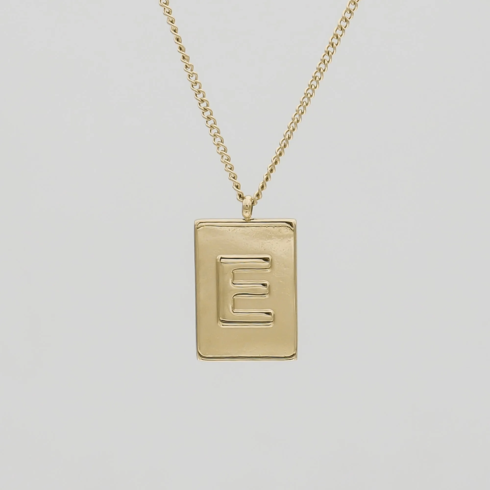 Athena Initial Tablet Necklace