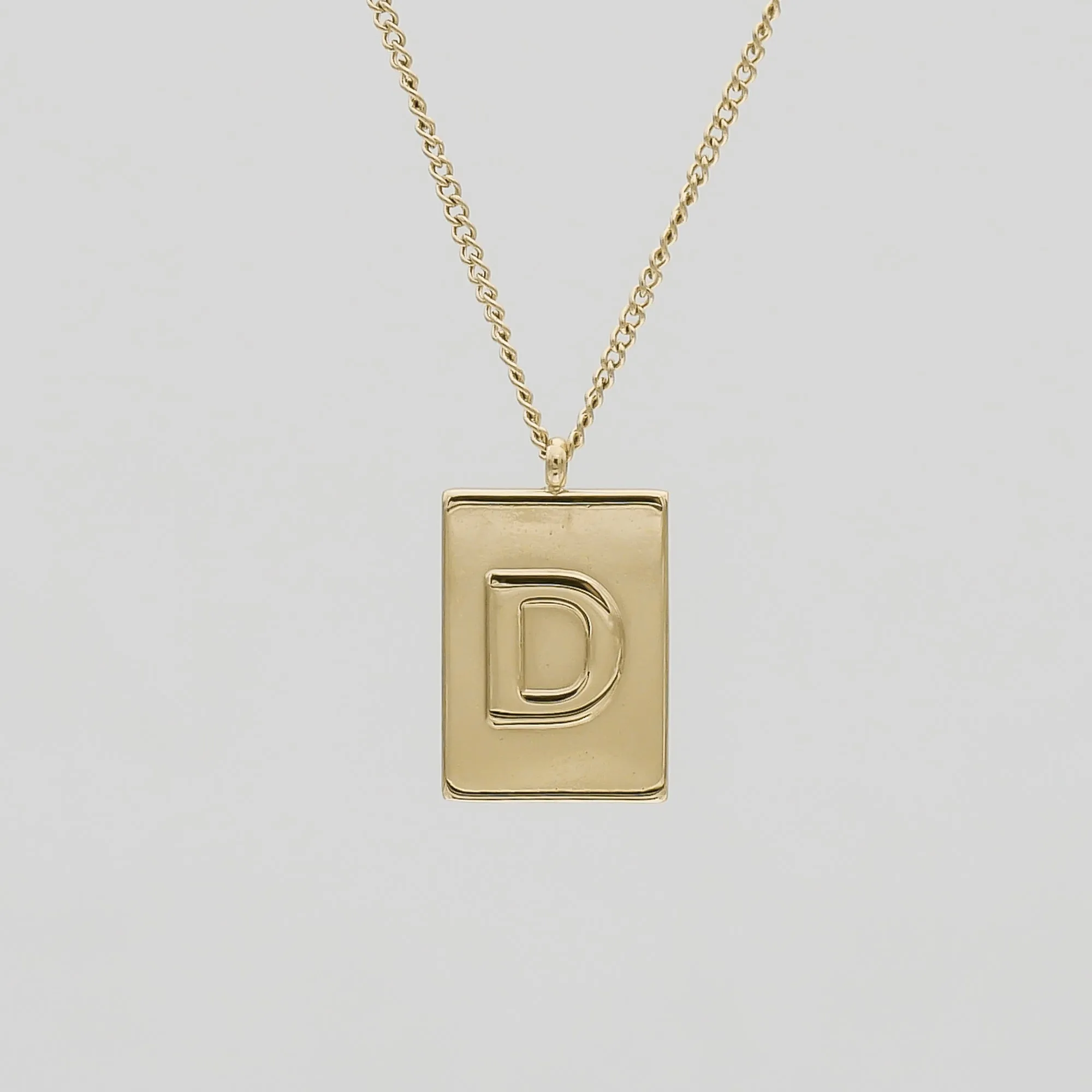 Athena Initial Tablet Necklace